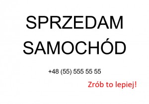 Kartka na szybę sprzedam samochód. PDF - jak przygotować i czy warto ją nakleić?