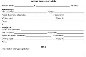 Uniwersalna umowa kupna sprzedaży - do pobrania PDF oraz DOC