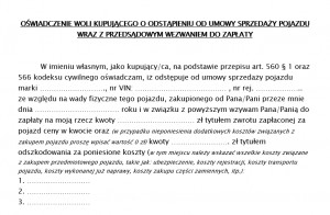 Odstąpienie od umowy kupna samochodu - kiedy można zwrócić auto?