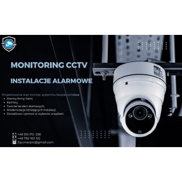 Monitoring, kamery, alarmy montaż serwis dla hotelu, domu sklepu, firm etc.