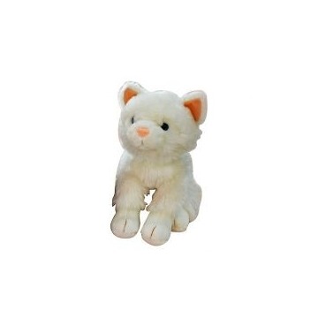  Pluszowy kot siedzący biały Anek