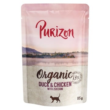 Purizon Organic, 6 x 85 g - Kaczka z kurczakiem oraz cukinią